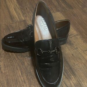Franco Sarto Shiny Black Loafers